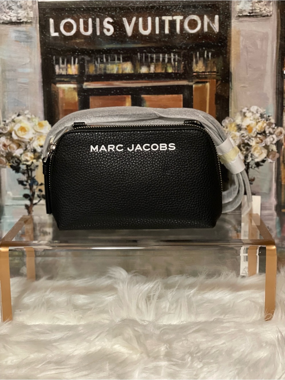 Marc Jacobs Black Pebbled Leather Mini Crossbody Bag NWT